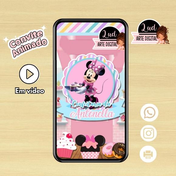Convite Animado Confeitaria da Minnie