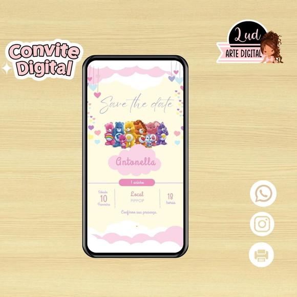 Convite Digital - Save The Date - Ursinhos Carinhosos