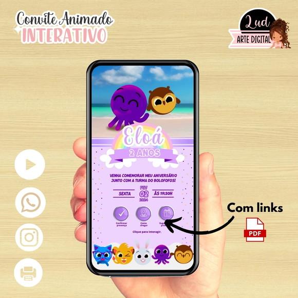 Convite Animado Interativo Bolofofos