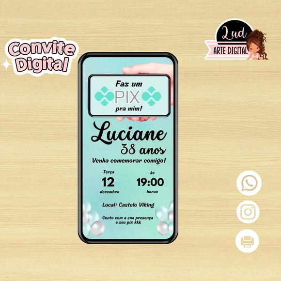 Convite Digital Adulto Pix