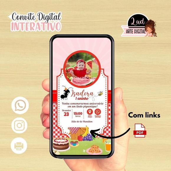 Convite Digital Interativo Piquenique/picnic