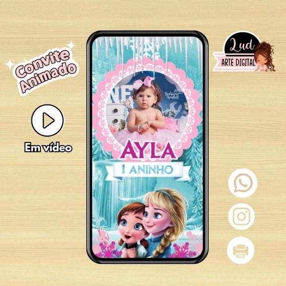 Convite Animado Frozen