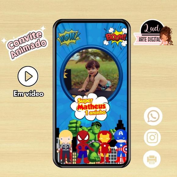 Convite Animado os Vingadores