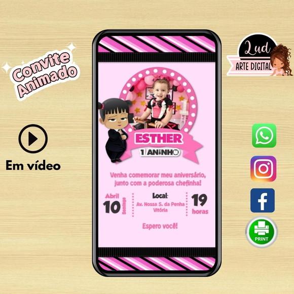 Convite Animado 30s Poderosa Chefinha