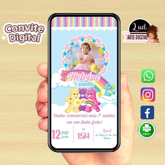Convite Digital Ursinhos Carinhosos