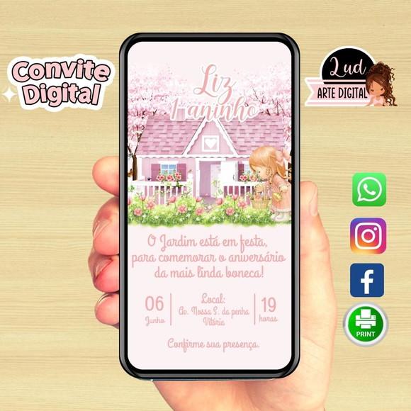 Convite Digital Casa De Boneca