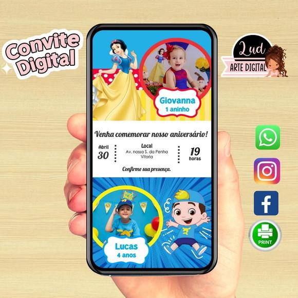 Convite Digital Dois Temas Duplo