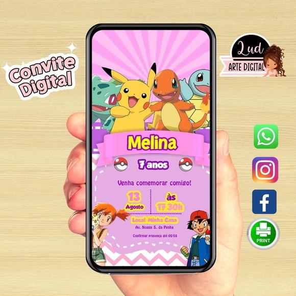 Convite Digital Pokémon
