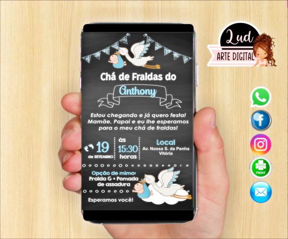 Convite Digital Chá de Fraldas