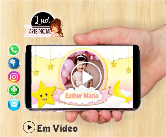 Convite Animado Brilha Brilha Estrelinha