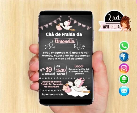 Convite Digital Chá de Fraldas