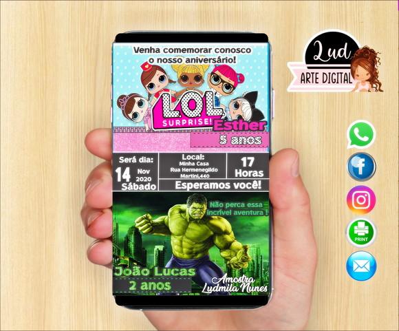 Convite Digital Dois Temas duplo