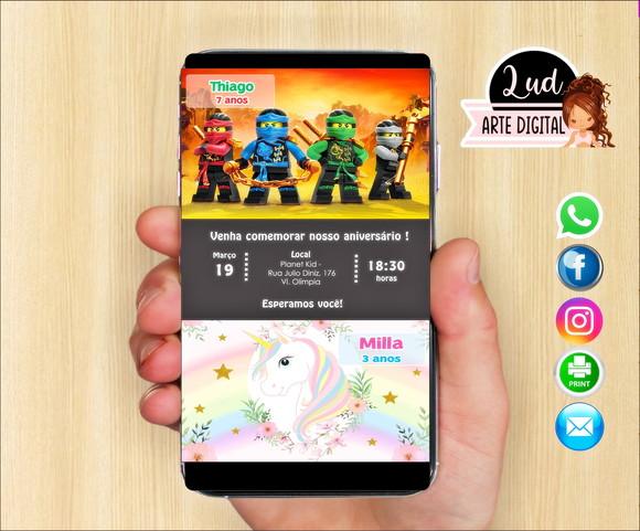 Convite Digital Dois Temas duplo