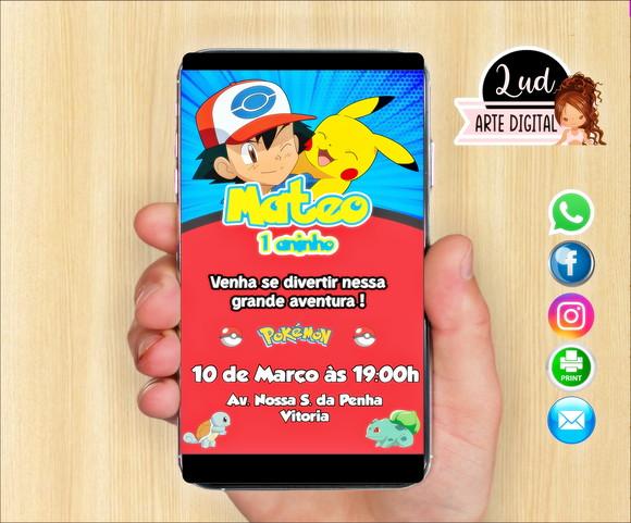 Convite Digital Pokémon