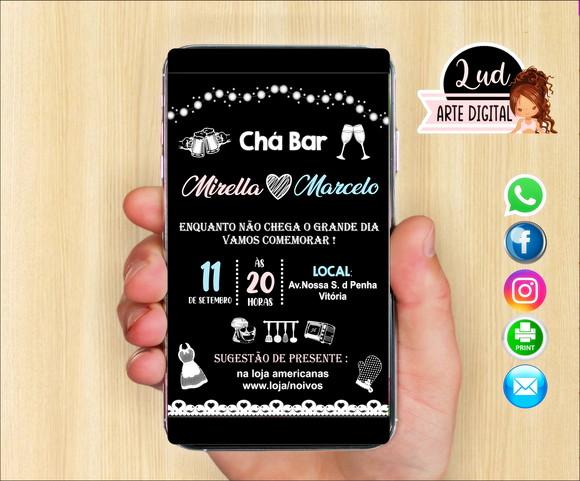 Convite Digital Chá Bar