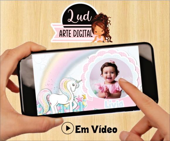Convite Animado unicórnio