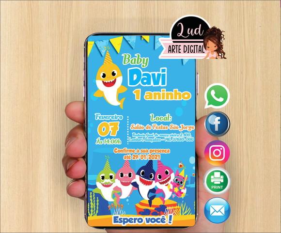 Convite Digital baby shark