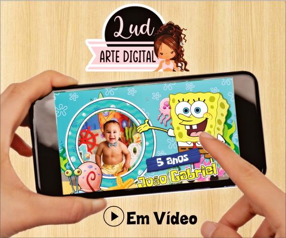 Convite Animado Bob Esponja