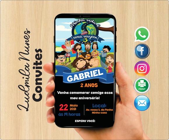 Convite Digital Minha vida é uma viagem