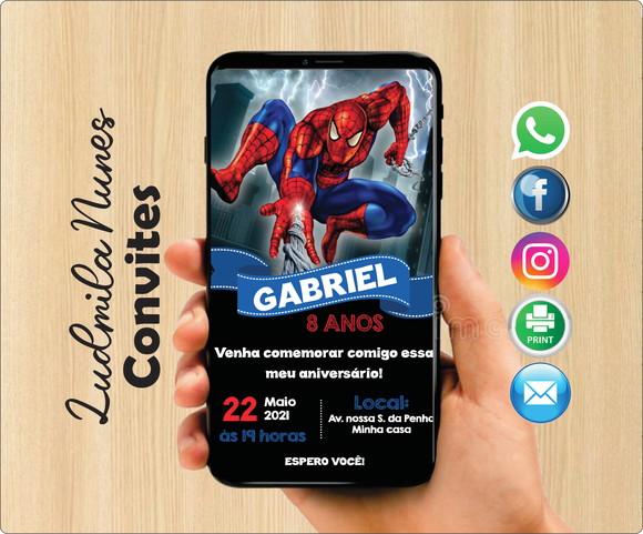 Convite Digital Homem Aranha