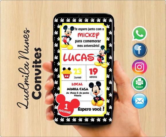 Convite Digital Mickey