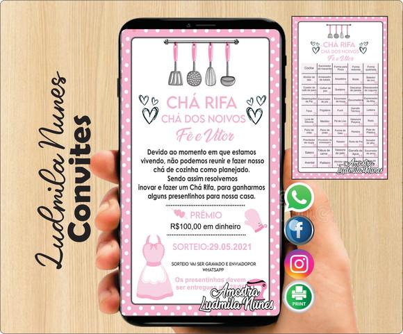 Convite Chá Rifa de Cozinha/Panela