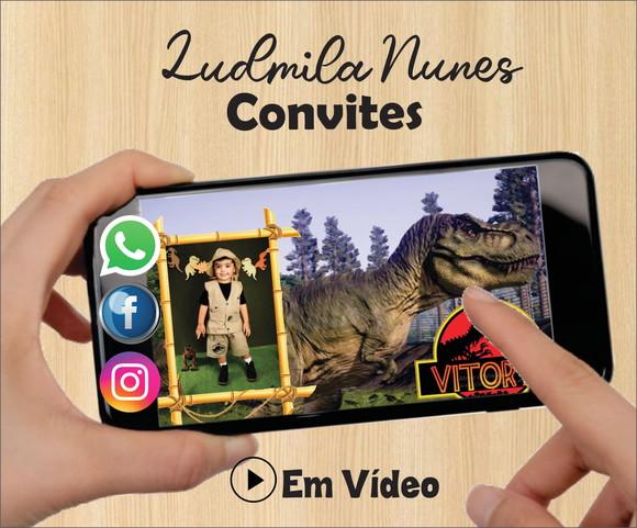 Convite Animado JURASSIC PARK dinossauro