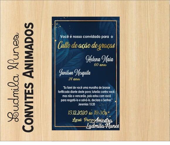 Convite Adulto Culto de Ação de Graças