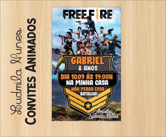 Convite Digital Free Fire