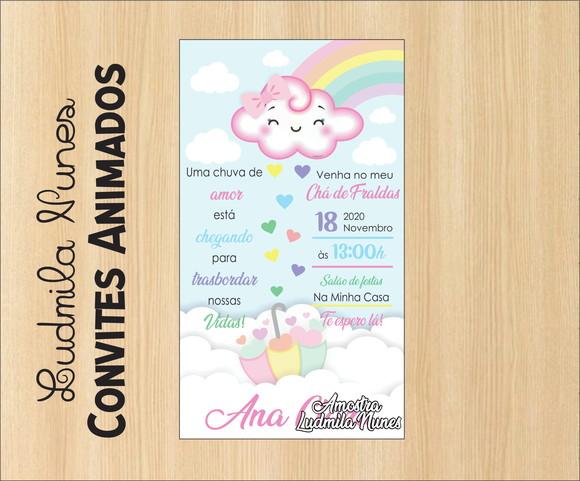 Convite Digital Chá Chuva de amor
