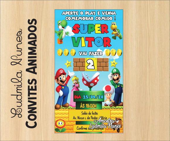 Convite Digital Super Mario