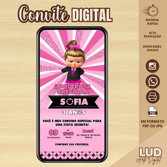 Convite Digital Poderosa Chefinha Loira