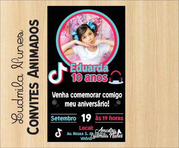Convite Digital com foto tiktok