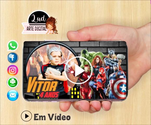 Convite Animado Os Vingadores