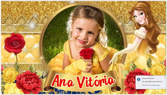 Convite Animado Bela e A fera