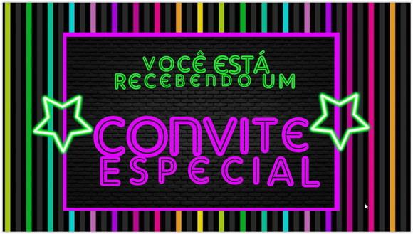 Convite Animado Neon