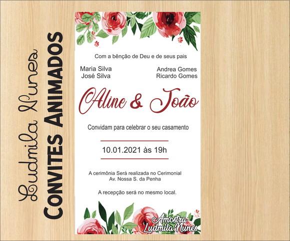 Convite Digital Casamento Marsala