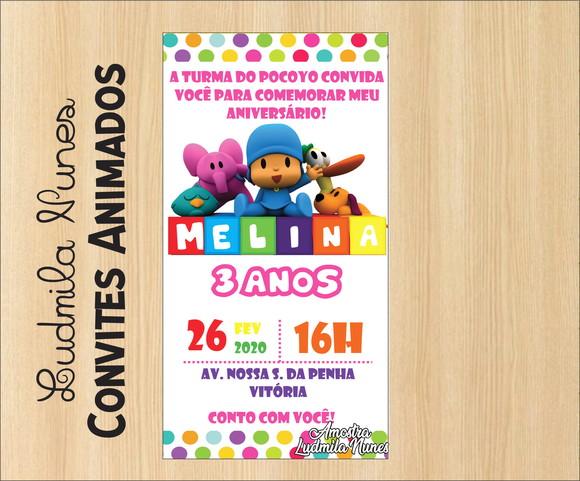 Convite Digital Pocoyo Menina
