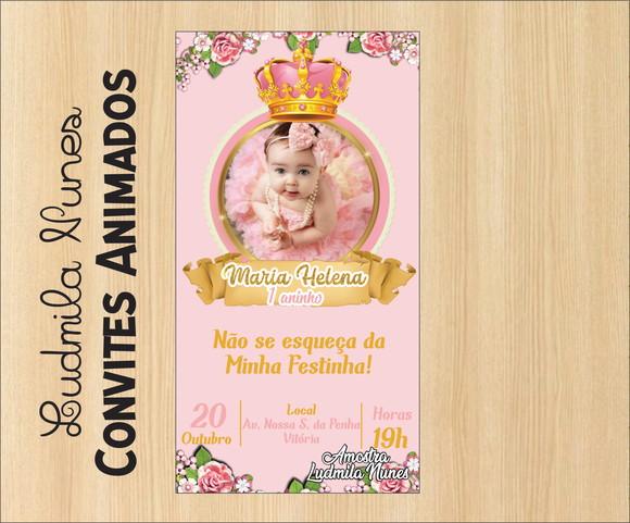 Convite Digital com foto realeza