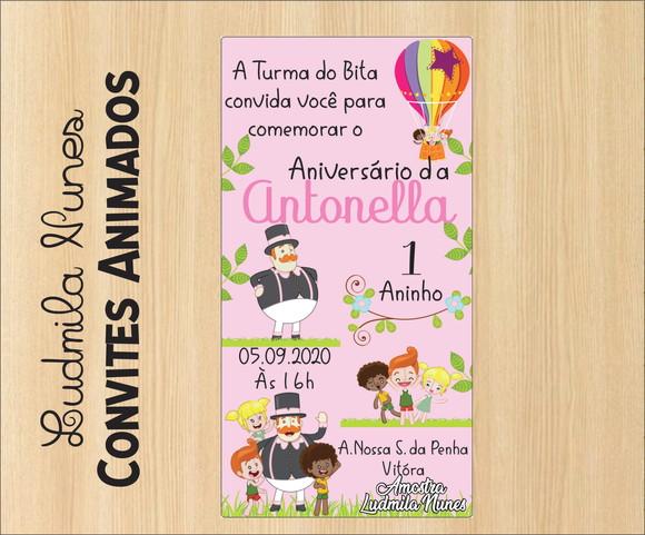 Convite Digital Mundo Bita menina