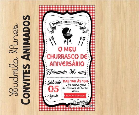 Convite Digital Churrasco