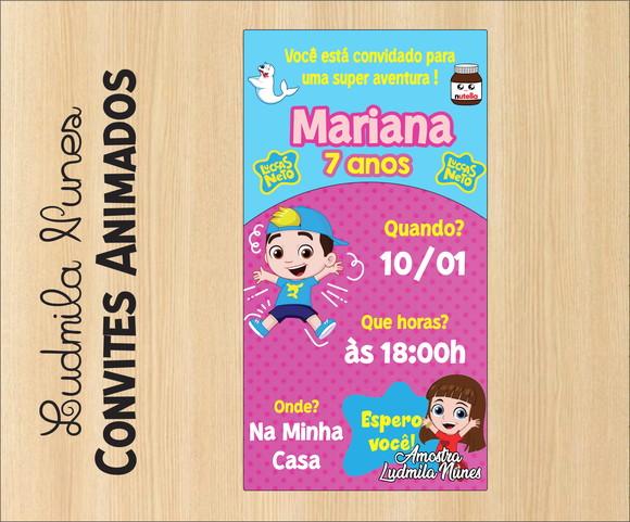Convite Digital Luccas Neto menina