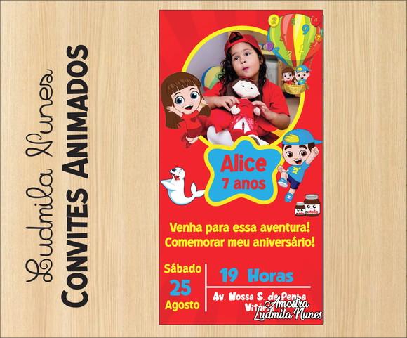 Convite Digital Luccas Neto e gih menina