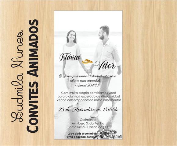 Convite Digital com foto Casamento 4