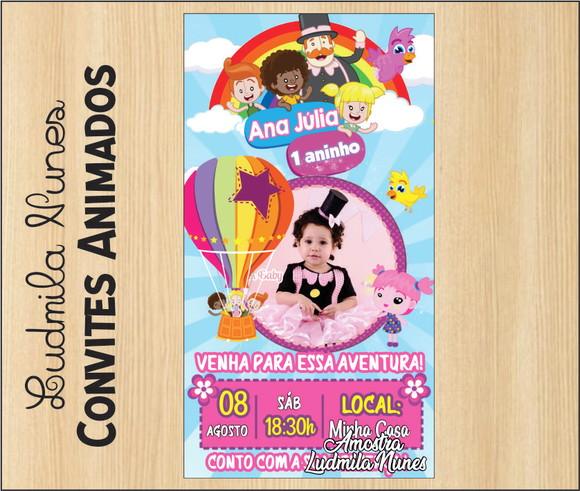 Convite Digital com foto Mundo Bita menina