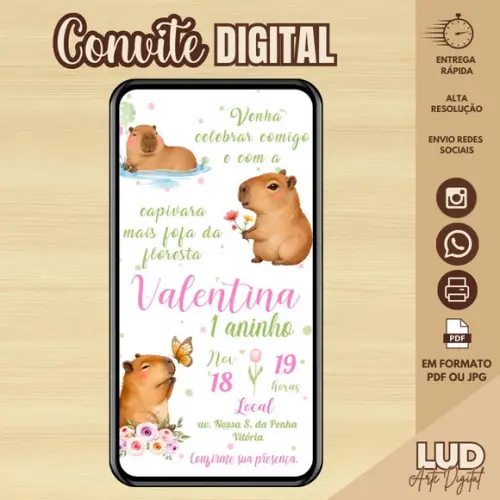 Convite Digital Capivara