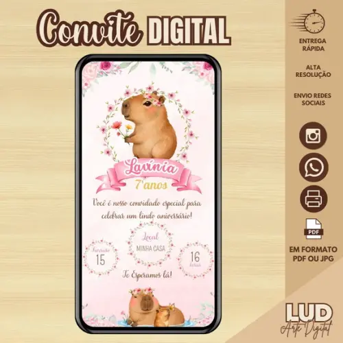 Convite Digital Capivara