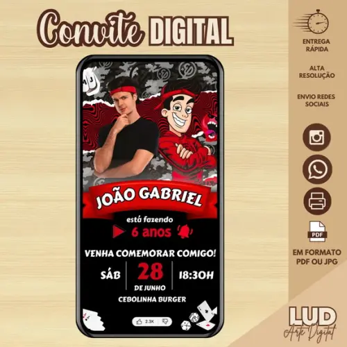 Convite Digital Enaldinho