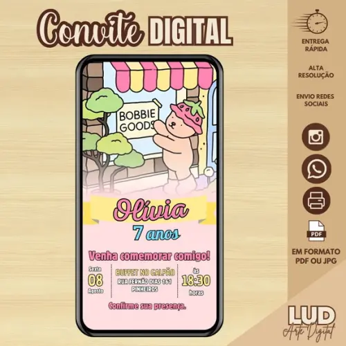 Convite Digital Bobbie Goods