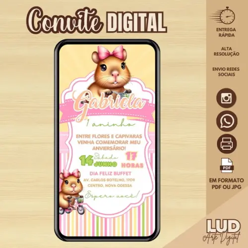 Convite Digital Capivara